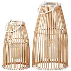 ModernHome Sada bambusových lampášov Flint