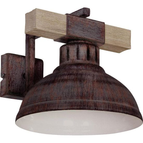 ModernHome Industriálna nástenná lampa Hakon hnedá LOFT