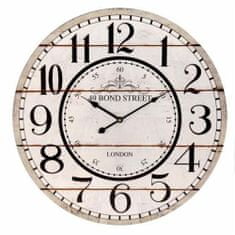 ModernHome Drevené nástenné hodiny London white 60