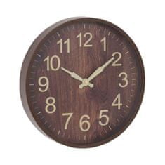 ModernHome Nástenné hodiny s imitáciou dreva 30 cm hnedé