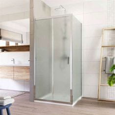 Mereo Lima sprchovací kút, 100x100x190 cm, zasun. dvere a pevný diel, L/P, chróm CK86432K - Mereo