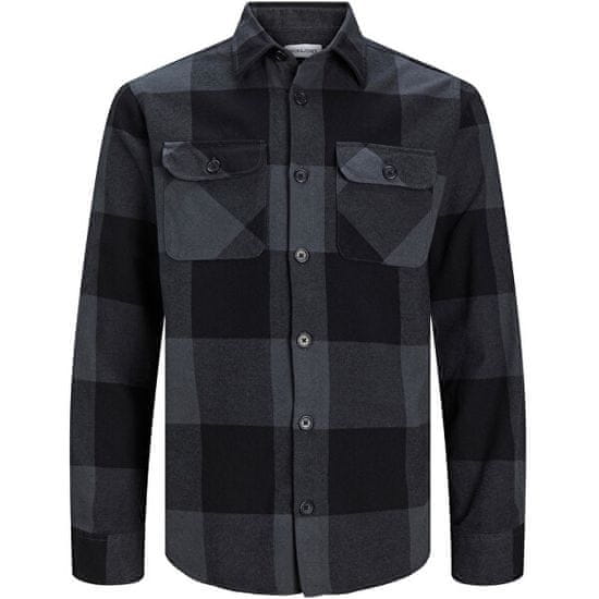 Jack&Jones Pánska košeľa JJEDARREN Comfort Fit 12248409 Asphalt