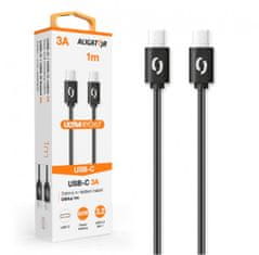 Aligator Dátový kábel POWER 3A, USB-C/USB-C, čierny