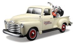 Maisto HD 1950 Chevrolet 3100 Pickup + 2001 FLSTS Heritage Springer, 1:24