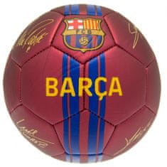 FAN SHOP SLOVAKIA Futbalová lopta FC Barcelona, vínový, podpisy hráčov, vel. 5