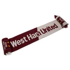 FAN SHOP SLOVAKIA Šál West Ham United FC, bielo-vínový, 132x19 cm