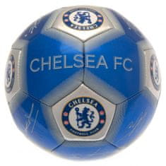 FAN SHOP SLOVAKIA Futbalová lopta Chelsea FC, modro-strieborná, podpisy hráčov, veľ. 5