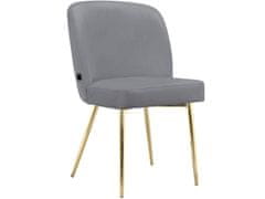 Danish Style Jedálenská stolička Nagano (SET 2 ks), zamat, šedá