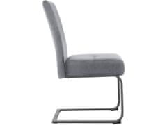 Danish Style Jedálenská stolička Izumo (SET 2 ks), zamat, šedá