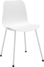 Danish Style Jedálenská stolička Enya (SET 2 ks), plast, biela
