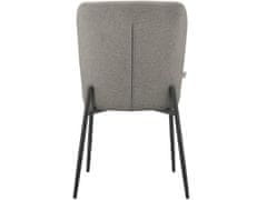 Danish Style Jedálenská stolička Oita (SET 2 ks), textil, svetlo šedá