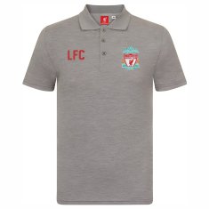 FAN SHOP SLOVAKIA Polo Tričko Liverpool FC, vyšitý znak, šedé | S