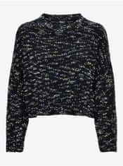 ONLY Čierny dámsky melírovaný sveter ONLY Gracie XS
