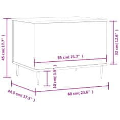 Petromila vidaXL Konferenčný stolík biely 60x44,5x45 cm spracované drevo