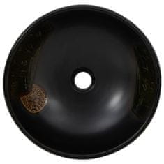 Petromila vidaXL Umývadlo na dosku čierne okrúhle Φ41x14 cm keramické
