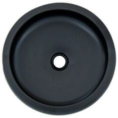 Petromila vidaXL Umývadlo na dosku čierno-modré okrúhle Φ41x14 cm keramické