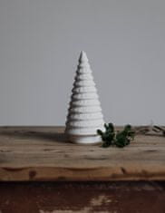 Dům Vánoc Keramický vianočný stromček biely matný 20 cm