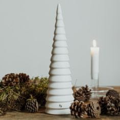Dům Vánoc Keramický vianočný stromček biely matný 26 cm