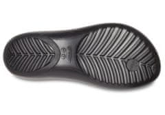 Crocs Serena Metallic Bar Flip-Flops pre ženy, 36-37 EU, W6, Žabky, Šlapky, Papuče, Gold/Black, Čierna, 206420-751