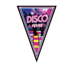 Párty girlanda vlajky Disco fever - horúčka - 80. roky - 300 cm