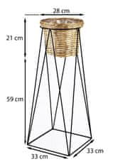 ModernHome Kvetinový záhon s krytom Swen Natural 80 cm