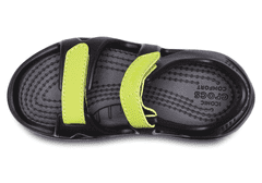 Crocs Swiftwater River Sandals pre deti, 30-31 EU, C13, Sandále, Šlapky, Papuče, Black/Volt Green, Čierna, 204988-09W