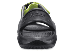 Crocs Swiftwater River Sandals pre deti, 30-31 EU, C13, Sandále, Šlapky, Papuče, Black/Volt Green, Čierna, 204988-09W