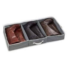 Northix Úložný box na topánky - 3 priehradky - šedý 