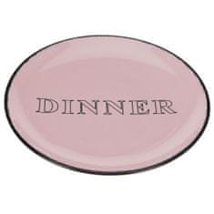 ModernHome Jedálenský tanier béžovej a ružovej farby