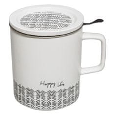 ModernHome Hrnček na zaváranie Happy Life 350 ml