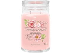 Yankee Candle Vonná sviečka Signature in glass large Fresh Cut Roses 567g