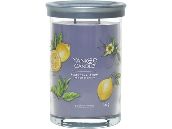 Yankee Candle Vonná sviečka Signature Tumbler in glass large Black Tea & Lemon 567g