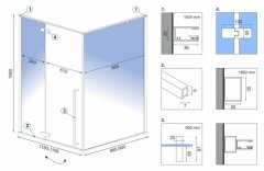 REA Fargo sprchovací kút 80x100, zlatá REA-K6614 - Rea