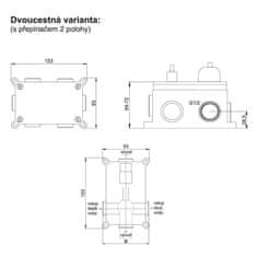 Mereo , Sprchová podomietková batéria s prepínačom, Dita, Mbox, MER-CBE60106DB