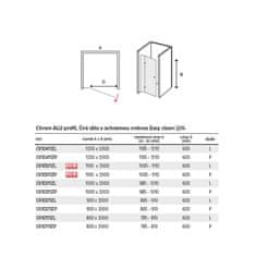 Mereo , Sprchové dvere, Novea, chróm ALU, sklo Číre, pravé prevedenie, MER-CK10311ZP