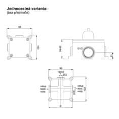 Mereo , Sprchová podomietková batéria bez prepínača, Mada, Mbox, MER-CBQ60105MB