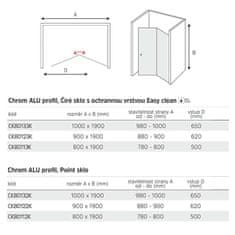 Mereo , Sprchové dvere LIMA, zalamovacie, chróm ALU, sklo Číre 6 mm, MER-CK80123K