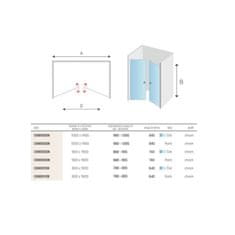 Mereo , Náhradné sprchové dvere lietacie, pravé, pre CK80513K, MER-CK80513KP