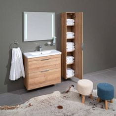 Mereo , Vigo, kúpeľňová skrinka vysoká 32x27x170 cm, ľavé alebo pravé otváranie, biela, MER-CN330