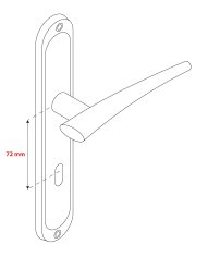 metal-bud IDEA C BB 72mm kľučka na dvere 72mm na Kľúč