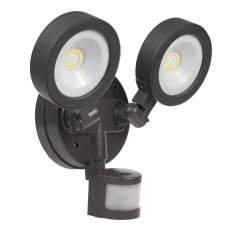 Maclean Maclean LED lampa, nástenná, s PIR senzorom, PC+ALU, 20W, 1900lm, IP65, neutrálna biela 4000K, šedá, MCE368