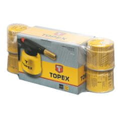 Topex Plynový horák s 190 g kartuše + 4 plynové kartuše s ventilom