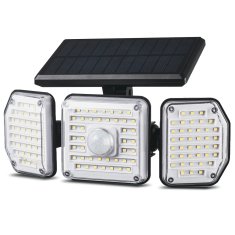 Maclean Solárna LED lampa s pohybovým senzorom Maclean IP65, 4W, 320lm, 4000K, Li-ion 1200 mAh, 3 prevádzkové režimy MCE615