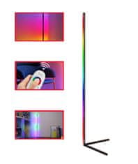 slomart ZD81 Rohová stojanová lampa 140cm rgb + bt