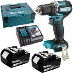 Makita Akumulátorový skrutkovač 18V, 40Nm, 2 rýchlosti 2x3Ah LXT XPT DDF487RFJ