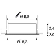 SLV BIG WHITE (SLV) NEW TRIA 68 stropné vstavané svietidlo, okrúhle, max. 10W GU10, biela 1007368