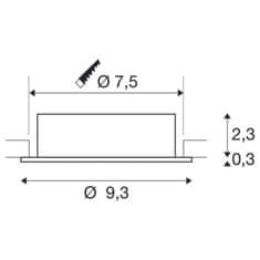 SLV BIG WHITE (SLV) NEW TRIA 75 stropné vstavané svietidlo, okrúhle, max. 10W GU10, biela 1007374