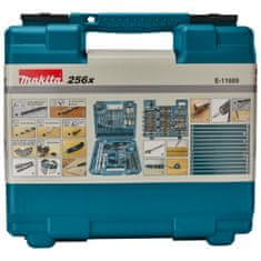 Makita Makita E-11689 sada 256 bitov, vrtákov, skľučovadiel a ručného príslušenstva