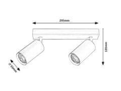 Rabalux Bodové stropní svítidlo 2085 Solo GU10 2x MAX 40W černá