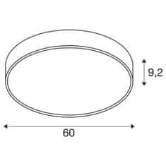 SLV BIG WHITE (SLV) MEDO 60 nástenné a stropné nadstavbové svietidlo, okrúhle, 2700/3000/4000K, 39W, fáza, 110°, čierna 1007322